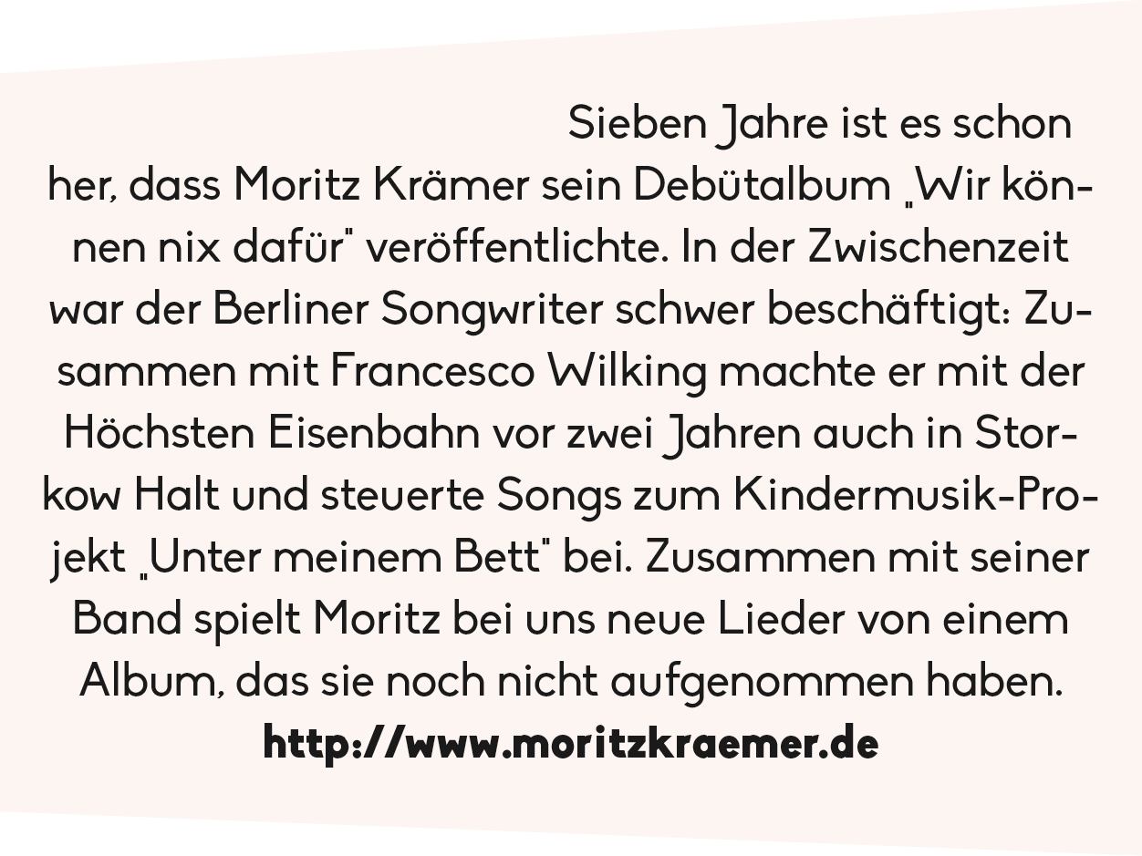 Beschreibung für Moritz Krämer & Band